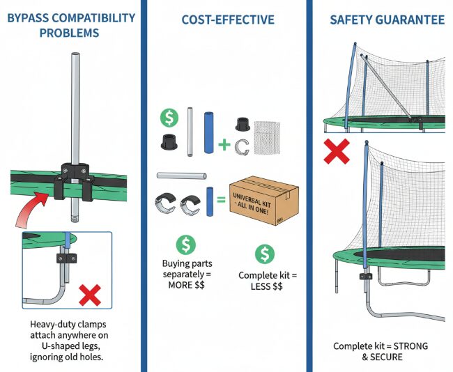 Универсальный комплект для выбора батута