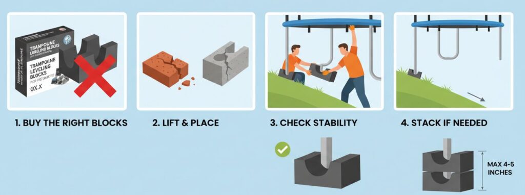 Bir trambolini düzleştirmek için adımlar