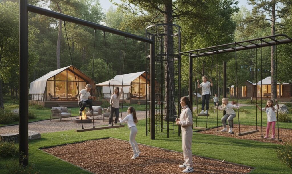 Parque infantil exterior Ninja para pessoas