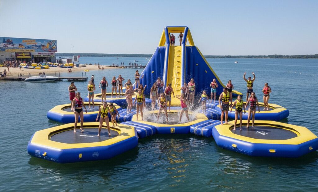 Grande trampolim de água Multidão aplicável