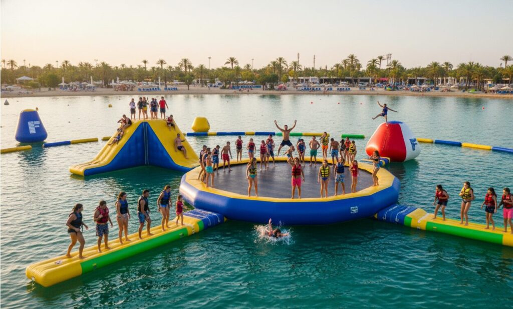 Grande trampolim de água Multidão aplicável