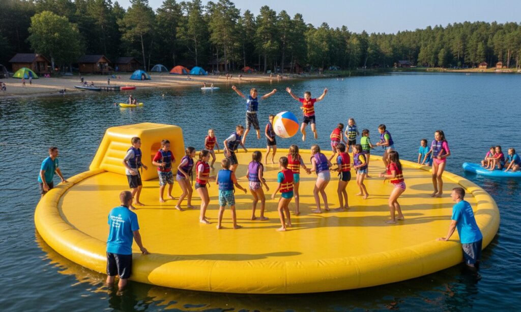 Grande trampolim de água Multidão aplicável