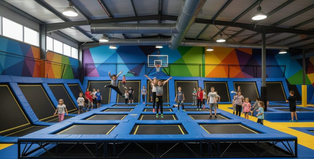 Trampoline Rectangulaire Gym Applicable Crowd