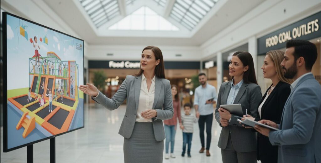 Trampolim interior Multidão aplicável