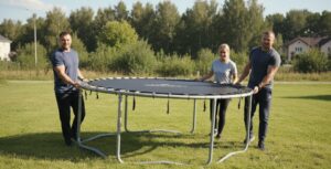 Как передвигать батут