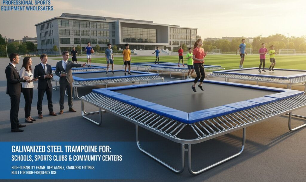 Trampoline en acier galvanisé Applicable aux grossistes d'équipements sportifs professionnels