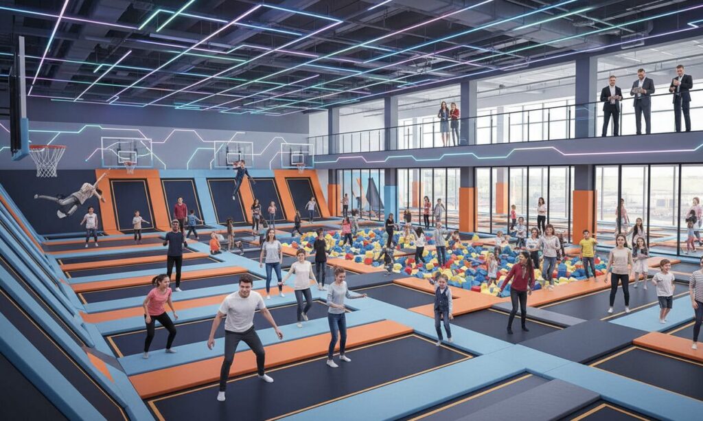 Customized Trampoline Equipment Applicable Crowd