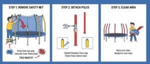 Как разобрать батут