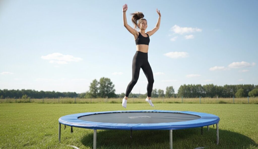 Упражнения на батуте