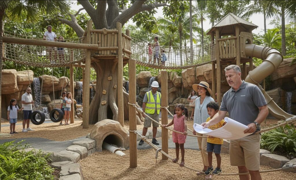 Ginásio de selva Parque infantil exterior Multidão aplicável