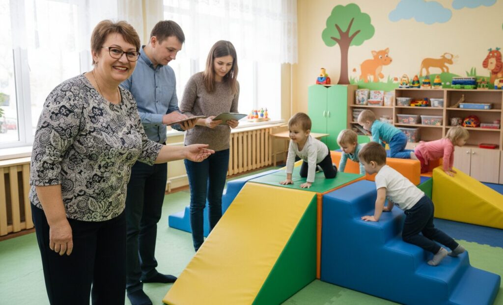 Parque infantil de espuma para interior Multidão aplicável
