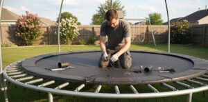 Wie repariert man ein Loch in einem Trampolin