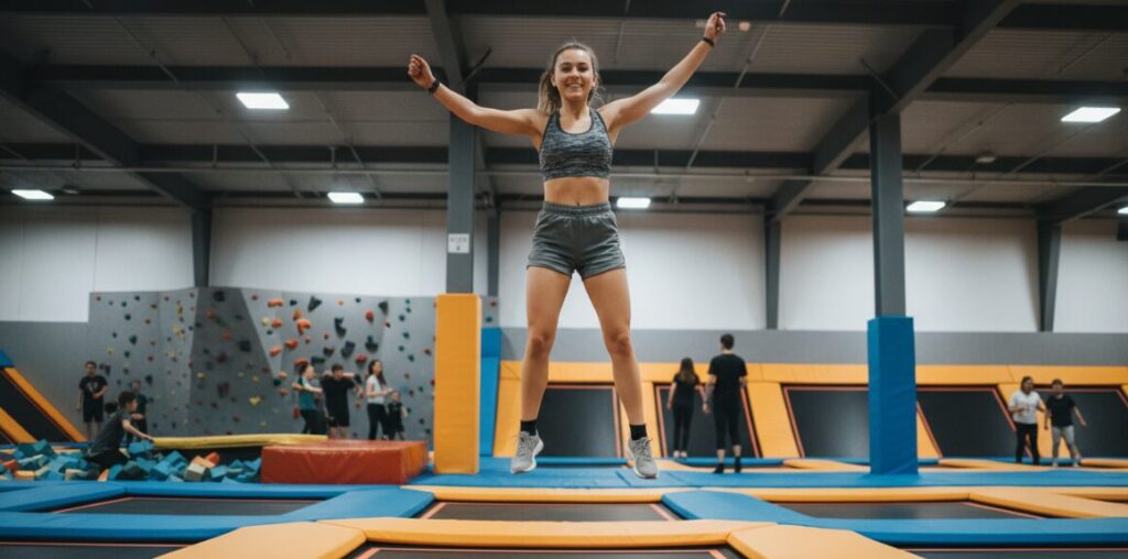 Прыжки на батуте могут сжигать жир.