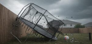 Cómo guardar Trampoline de volar lejos