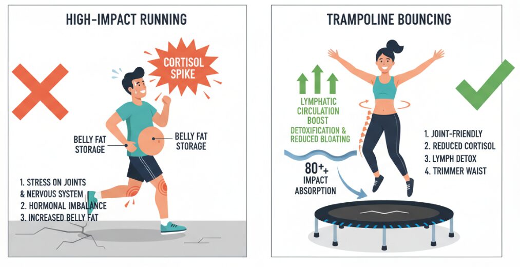 Причины, по которым прыжки на батуте могут сжигать жир на животе.