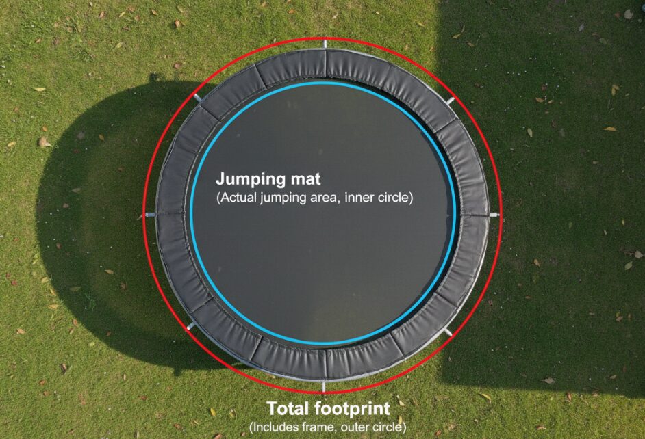 Vue de dessus d'un trampoline