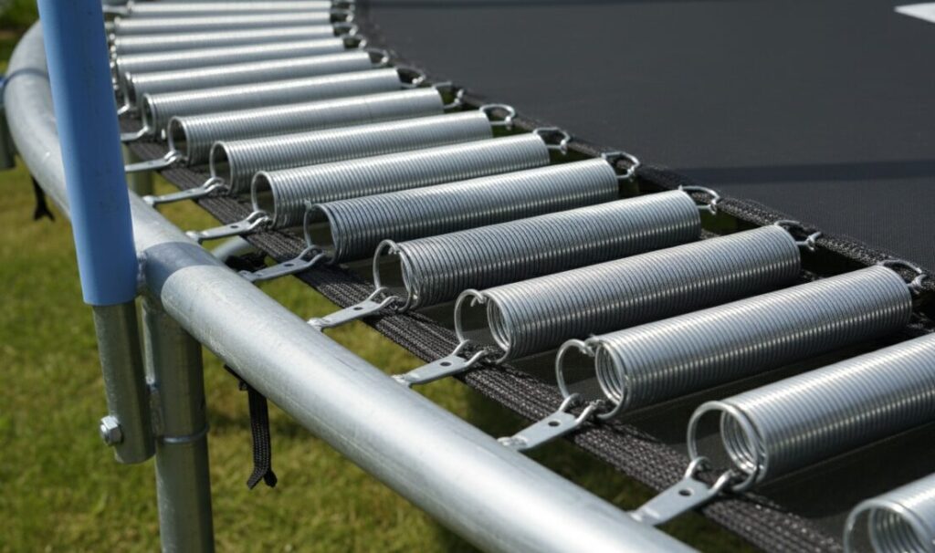 Image en gros plan des détails de la structure du trampoline
