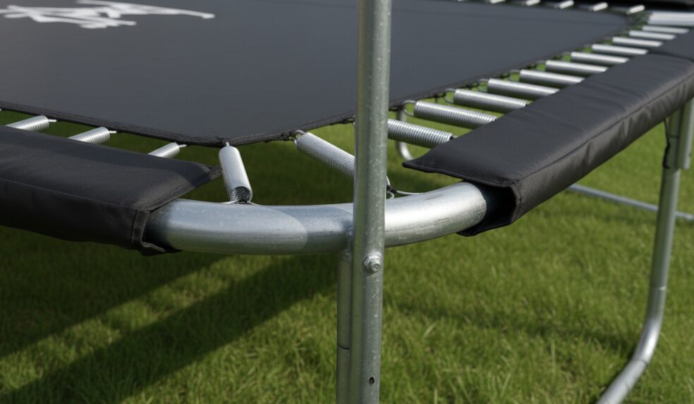 Cama elástica rectangular con armazón de acero engrosado y muelles reforzados