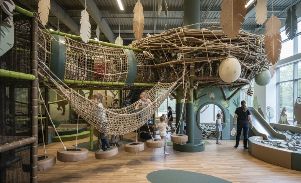 Parque infantil interior Eagle Nest Multidão aplicável