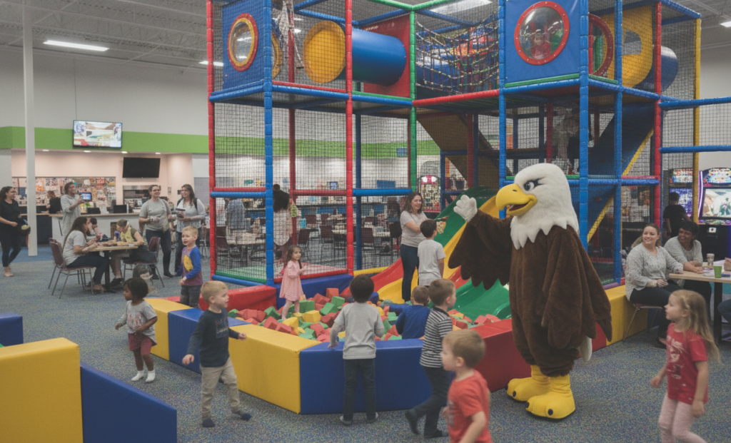 Nido de águilas parque infantil cubierto para personas