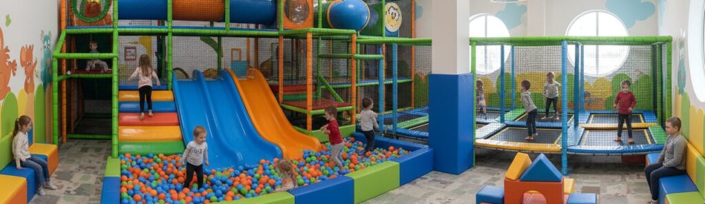 Children in indoor playground