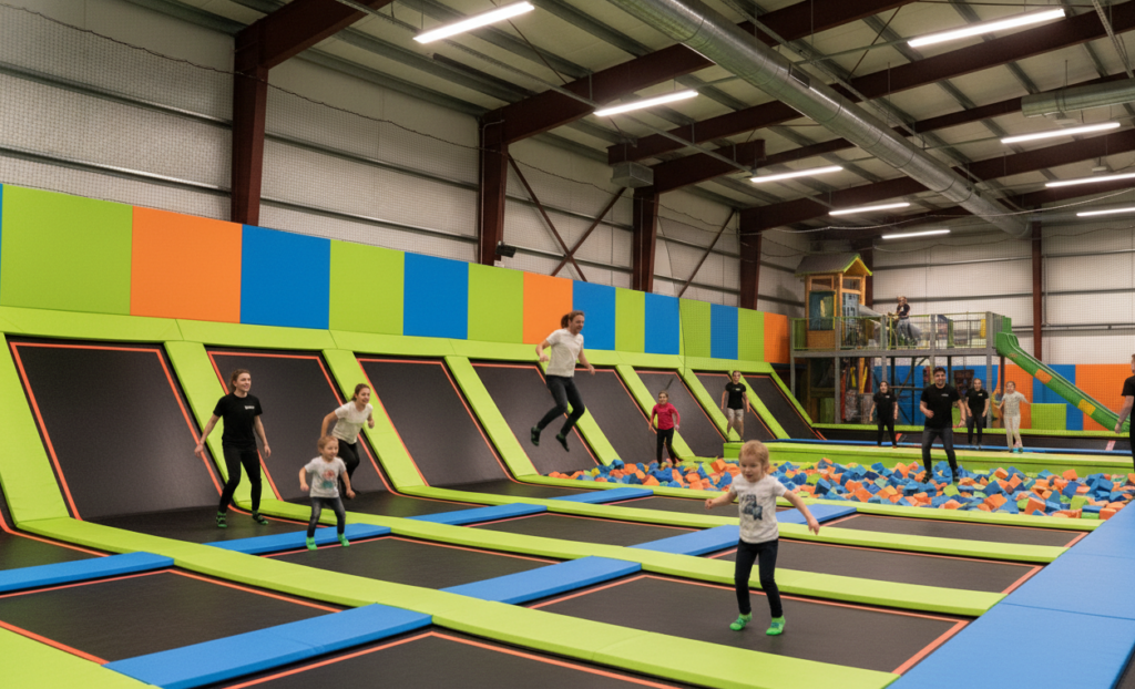 Custom indoor trampoline for people