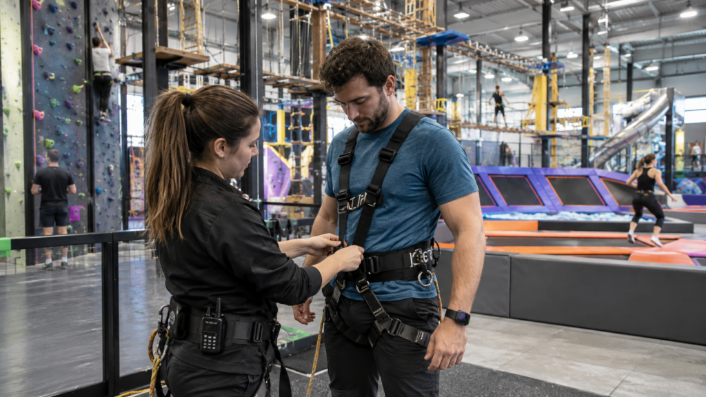 Adult indoor adventure park equipment